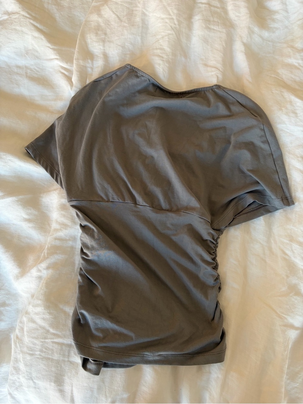Motel Rocks Ruched V-Neck Short Sleeve Top - Picture 2 of 3